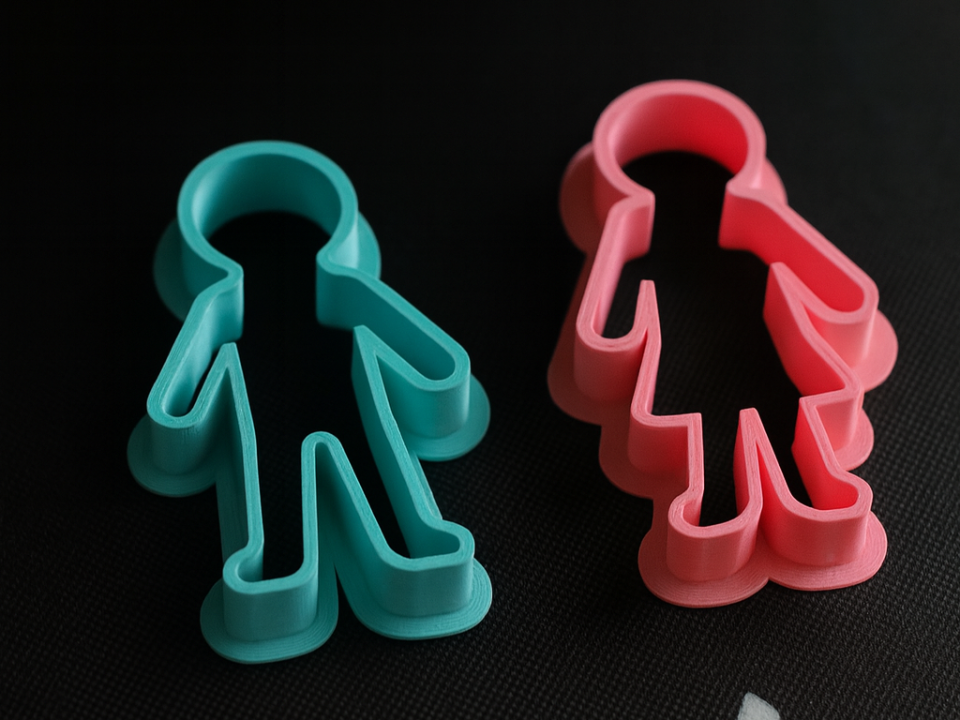 Erkek/Kız Çocuk Figür Kurabiye Kalıbı · Set (3D Baskı)