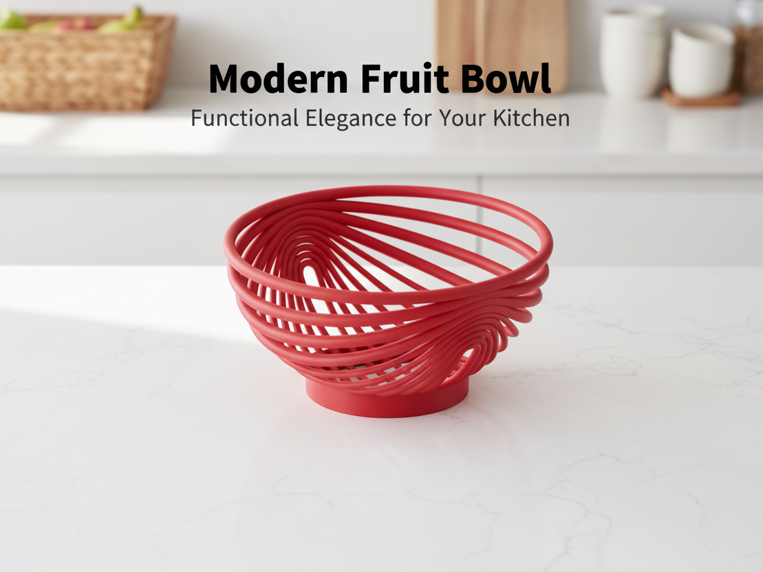 Modern Meyve Kasesi · 3D Baskı Mutfak Sepeti