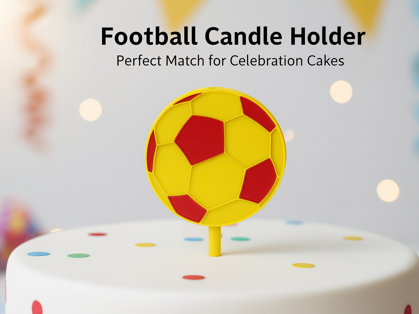 Futbol Mum Standı · Pasta Süs Topper (3D Baskı)