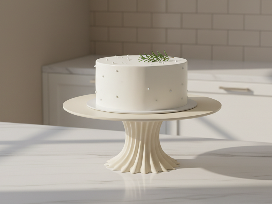 Modern Dekoratif Pasta Standı & Sergi Tepsisi (3D Baskı)