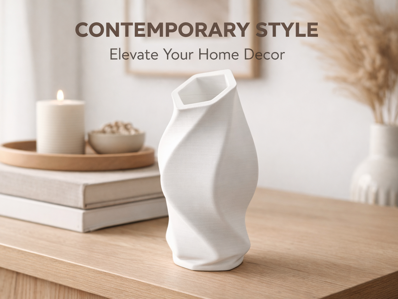 Modern Twist Vazo · Burgu Minimal Ev Dekoru (3D Baskı)