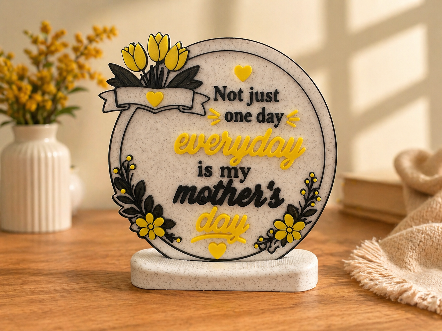 Anneler Günü Hediye Plakası · Not Just One Day (3D Baskı)