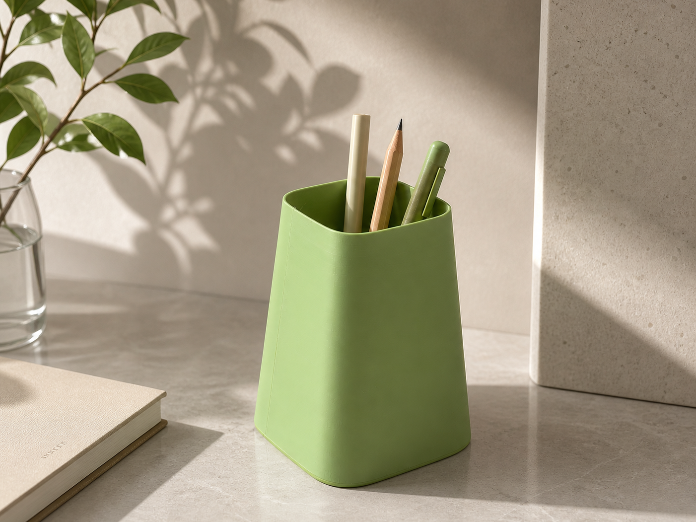 Köşeli Modern Kalemlik · Geometrik Masa Düzenleyici (3D Baskı)